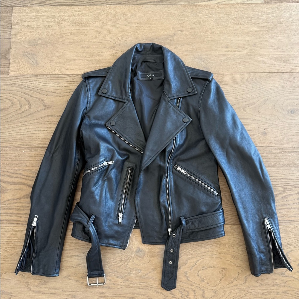 Quince 100% Leather Motorcycle Jacket - Picture 3 of 5